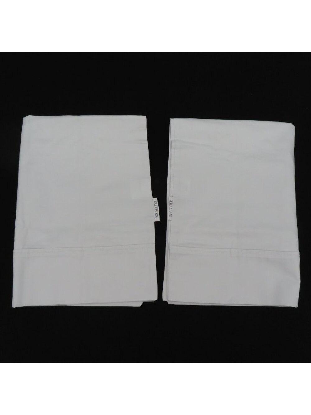 SleepRX Pair of 2 Standard Pillowcases Solid White All Cotton NEW Without Tags